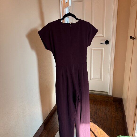 Plum Express Belted Jumpsuit – Size Small - Picture 5 of 5